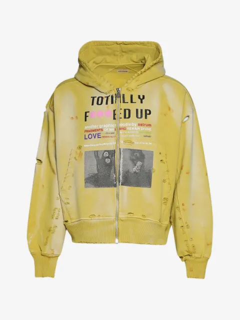 astrum Tfu zip graphic-print hoodie