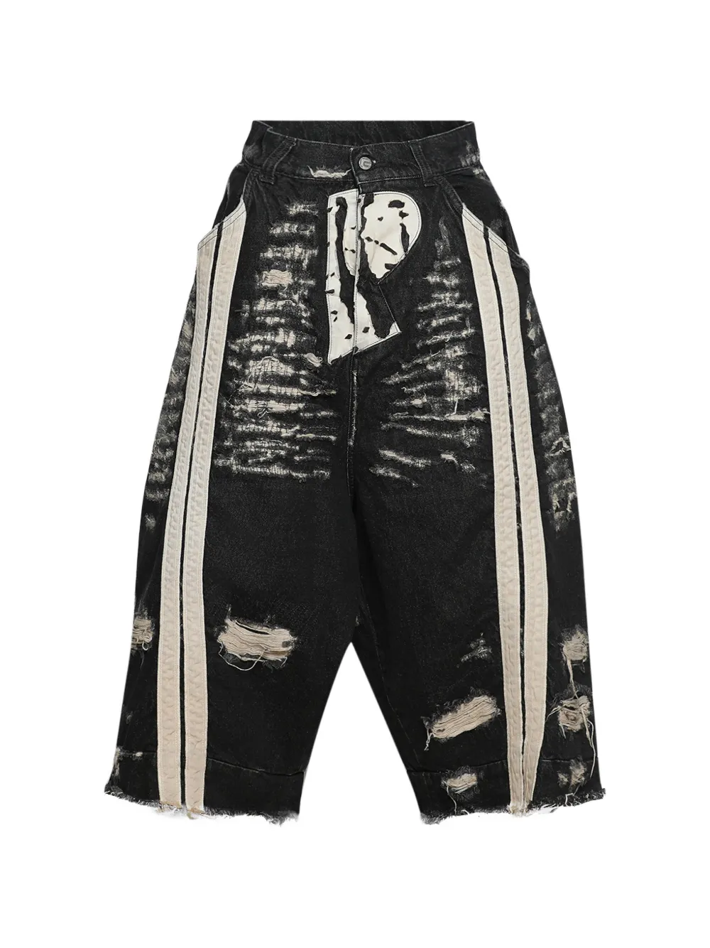 RIVINGTON ROI REBIS distressed shorts - Nero