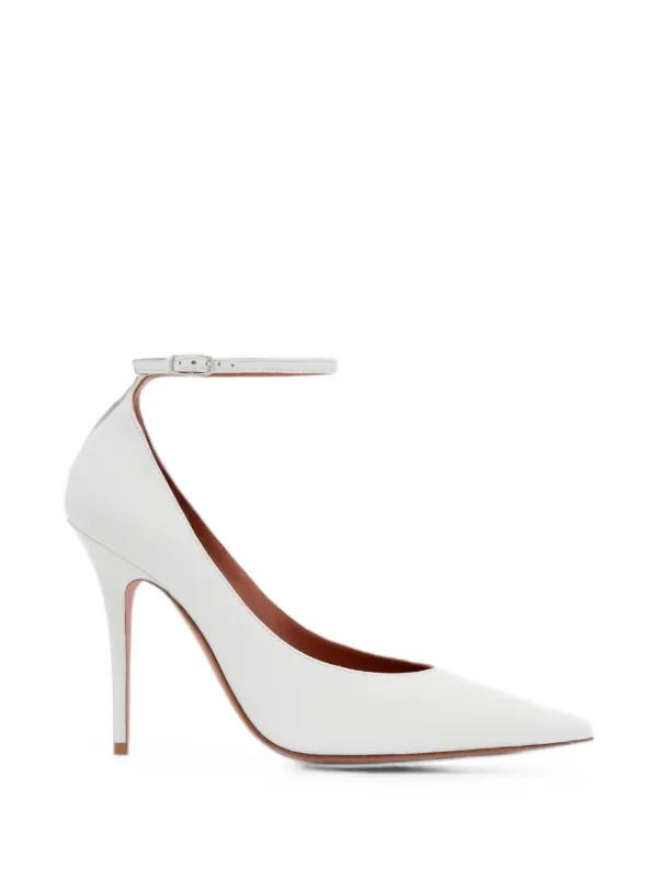 Amina Muaddi Anok Buckle-fastening Pumps in White