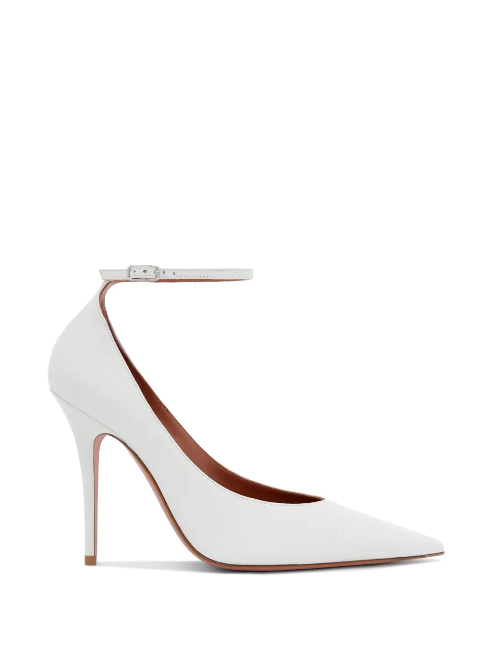 Amina Muaddi Anok pumps met gespsluiting Wit