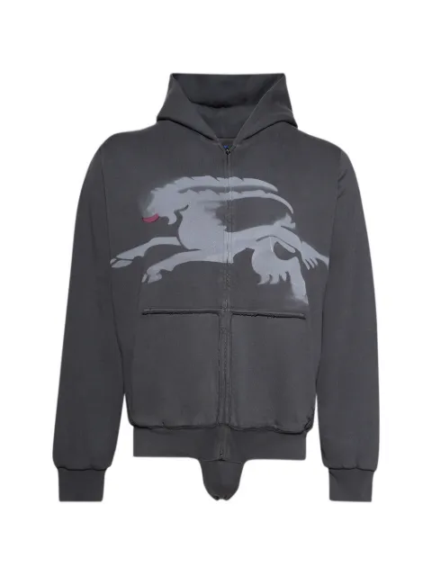 PROTOTYPES sprayed-goat zip-up hoodie