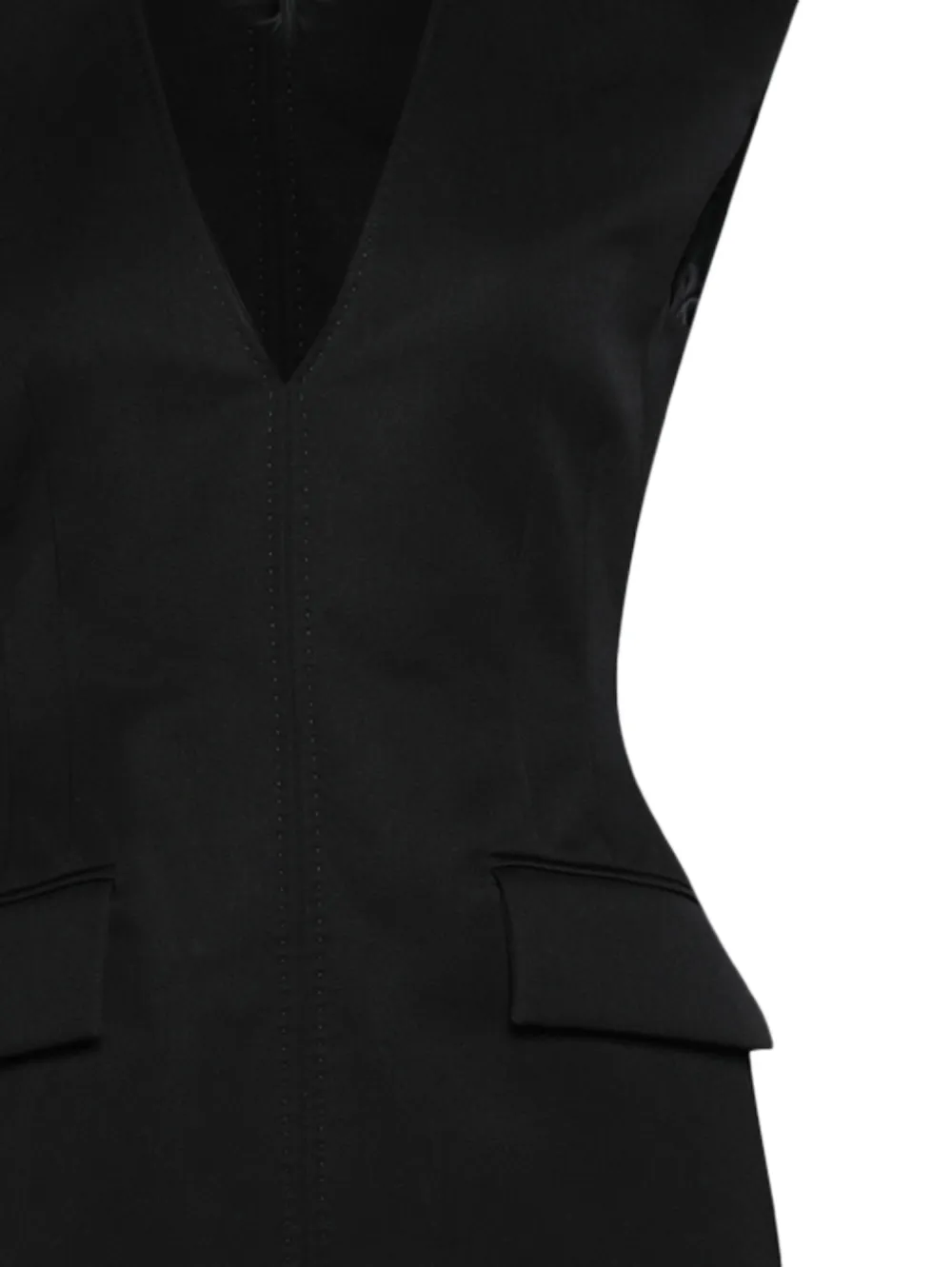 WARDROBE.NYC x RHW bewerkte mini-jurk Zwart