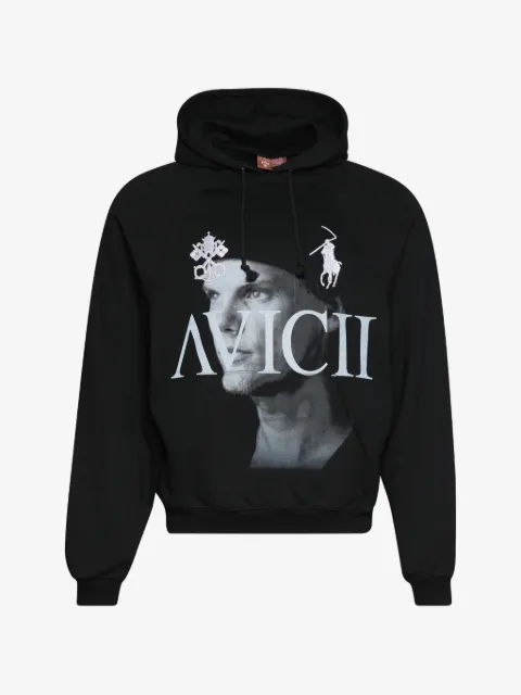 Praying Avicii 印花连帽衫