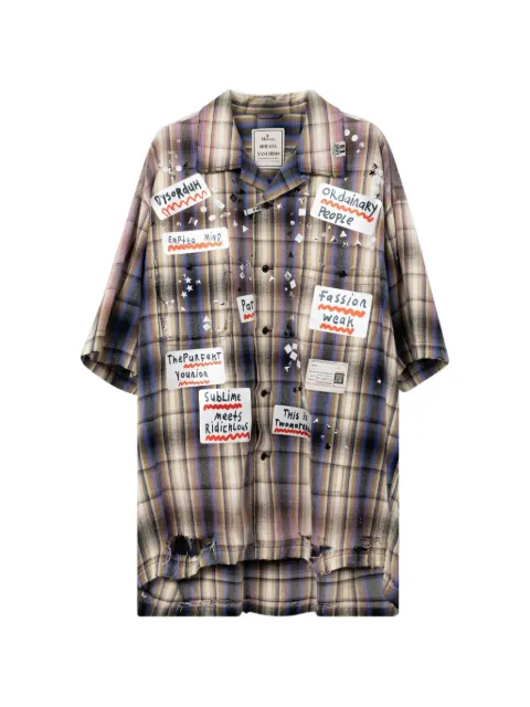 Maison MIHARA YASUHIRO checked shirt