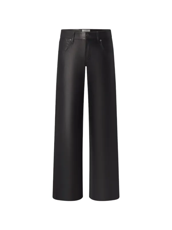 Frame Leo Leather Trousers in Black
