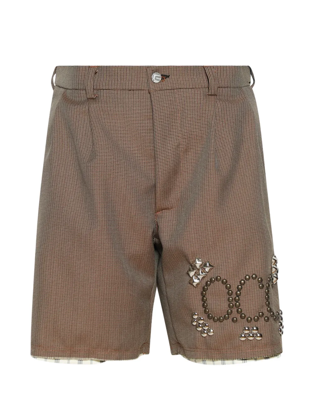 RIVINGTON ROI REBIS stud-embellished shorts - Brown