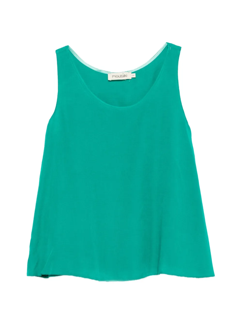 MOUTAKI scoop-neck sleeveless blouse - Verde