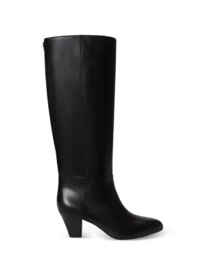 Lauren Ralph Lauren レザーロングブーツ | ブラック | FARFETCH JP
