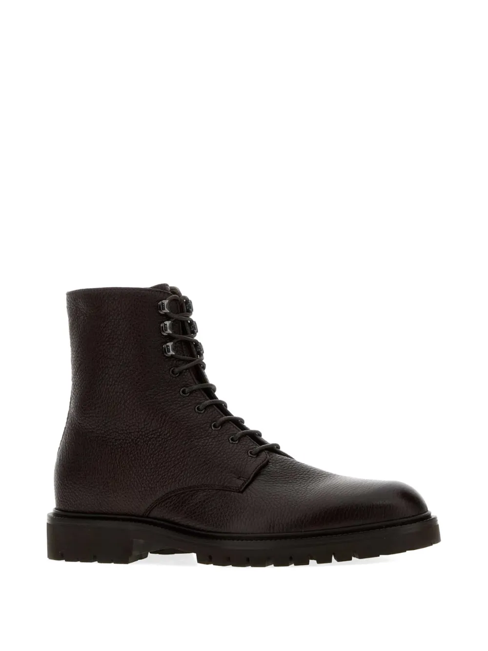 Brunello Cucinelli lace-up leather ankle boots Bruin