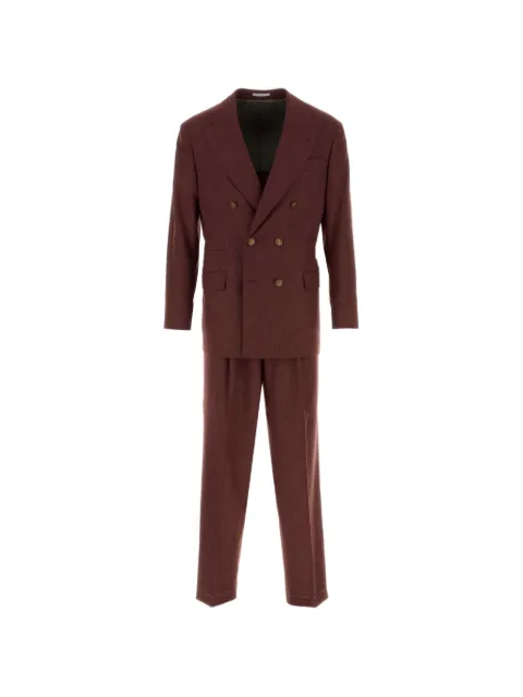 Brunello Cucinelli بدلة بصفي أزرار