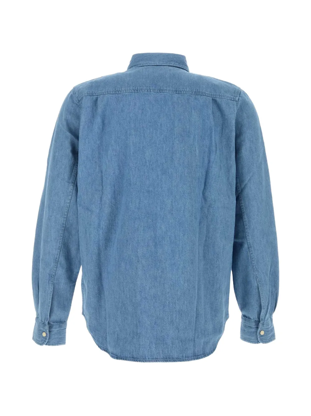 Closed Overhemd met geborduurd logo Blauw