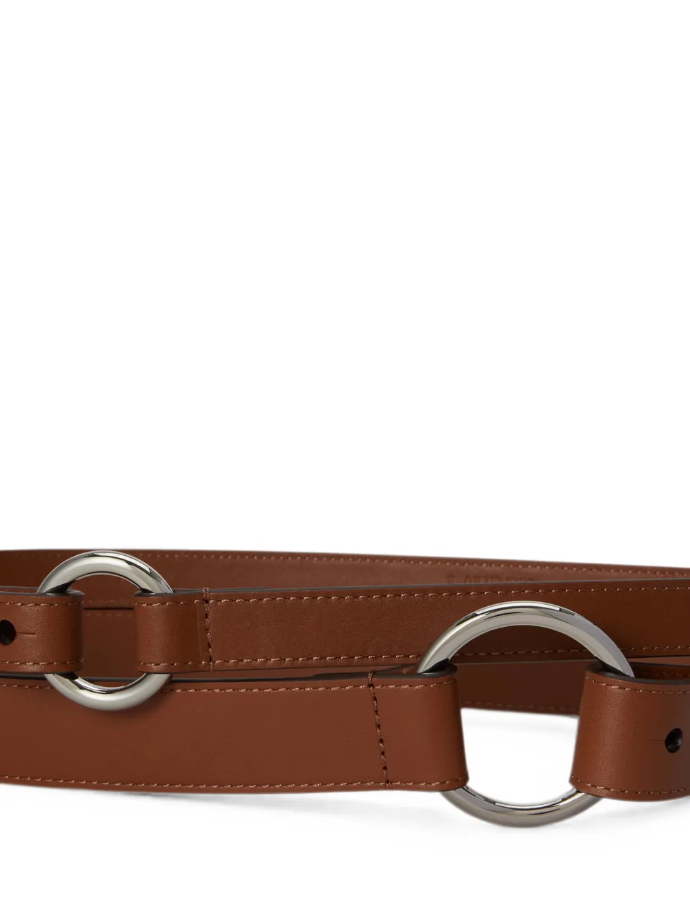 Lauren Ralph Lauren O-ring gestapelde leren riem Bruin