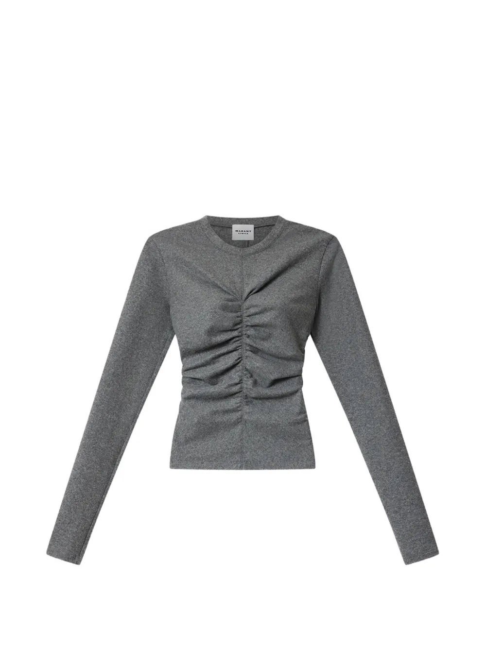MARANT ÉTOILE ruched long-sleeve top - Grigio