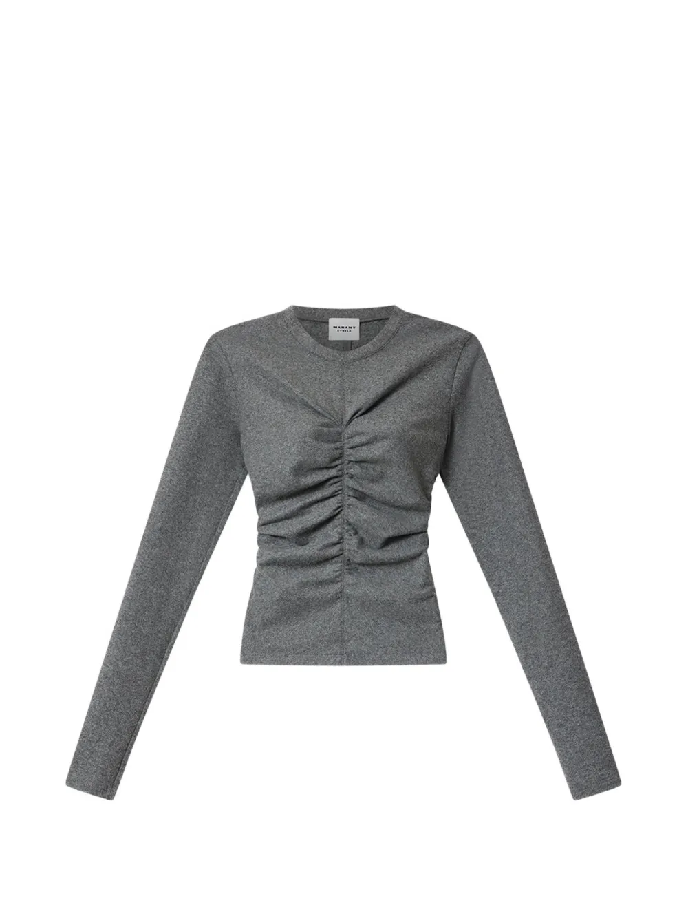 MARANT ÉTOILE ruched long-sleeve top - Grau