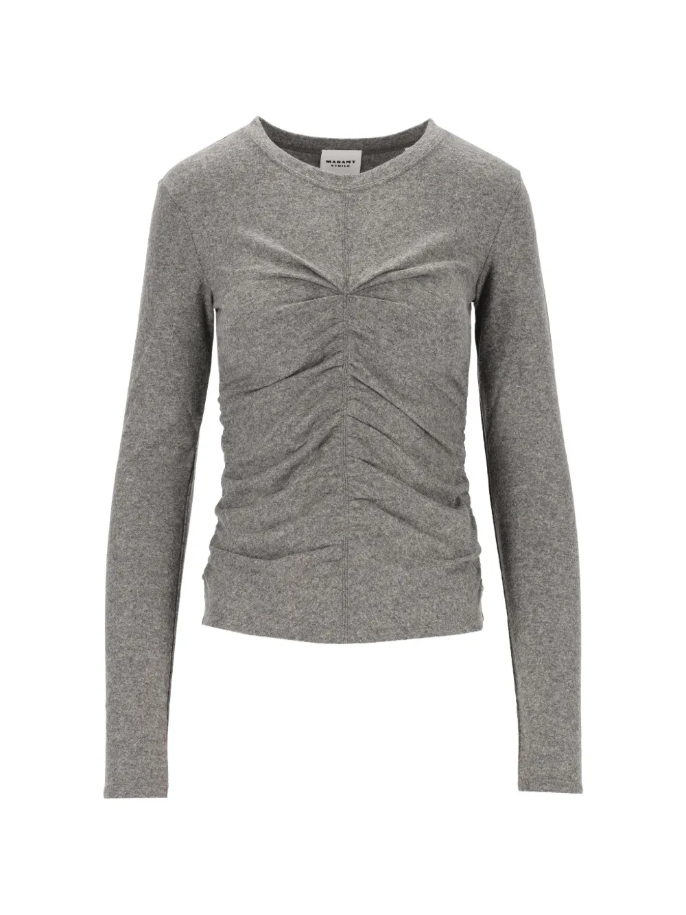 MARANT ÉTOILE ruched long-sleeve top - Grigio