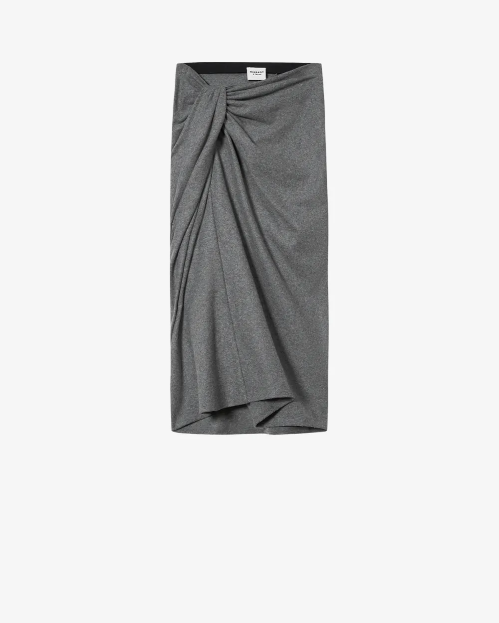 MARANT ÉTOILE Jeldia draped knot midi skirt - Grigio