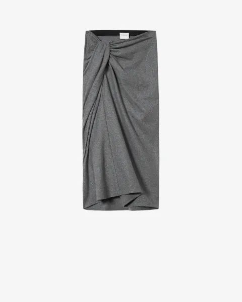 MARANT ÉTOILE Jeldia draped knot midi skirt