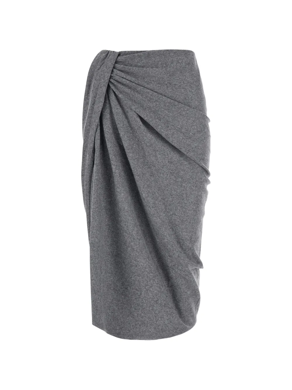MARANT ÉTOILE Jeldia draped knot midi skirt - Grigio