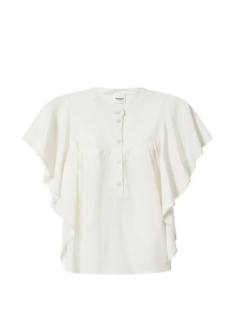 MARANT ÉTOILE blouse volantée à pompons