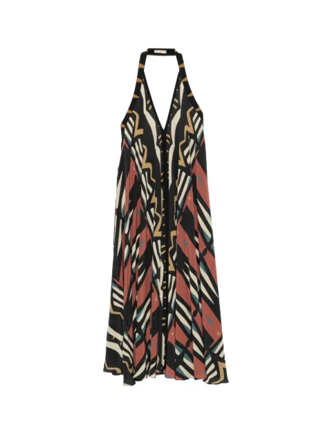 Volantis geometric-print maxi dress