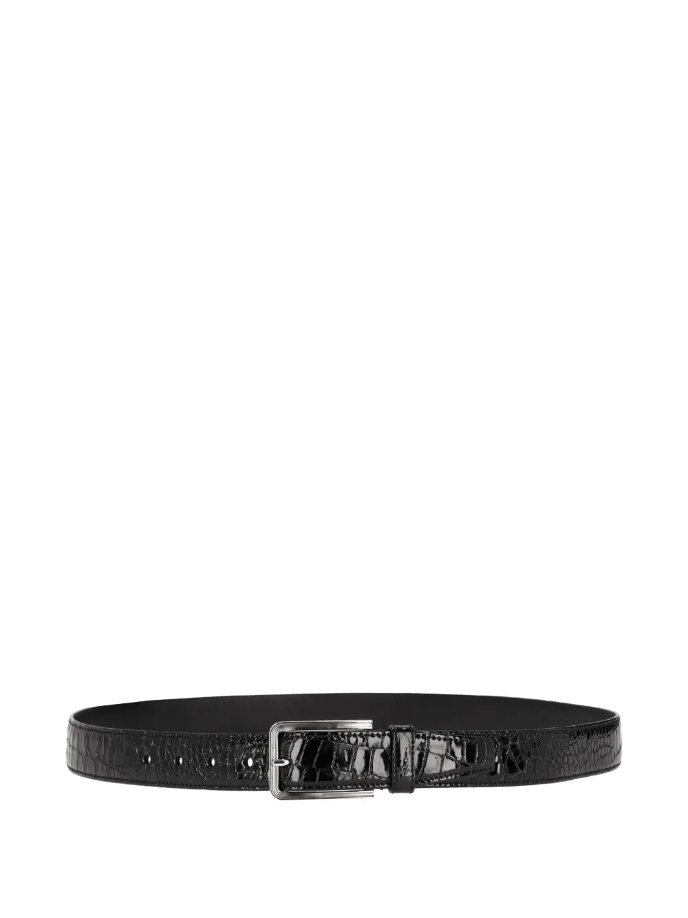 Prada croc-effect leather belt - Nero