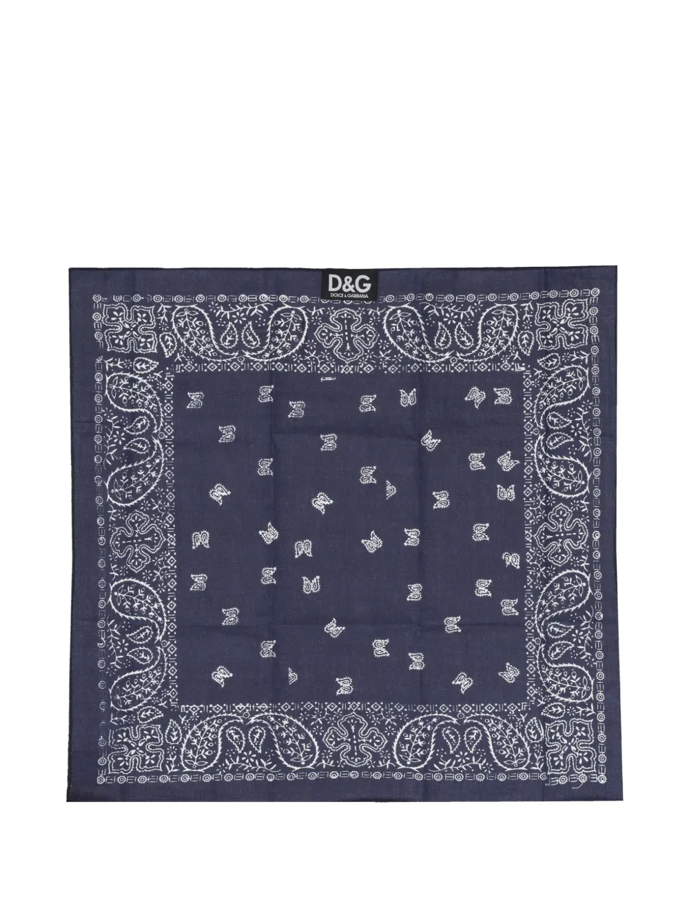 Dolce & Gabbana paisley-print square scarf - Blu