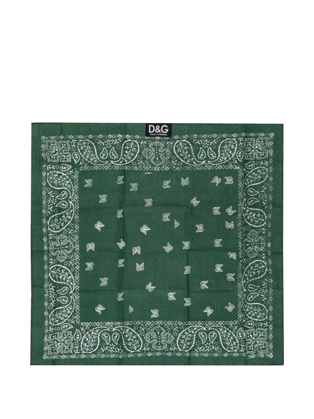Dolce & Gabbana paisley-print square scarf - Verde