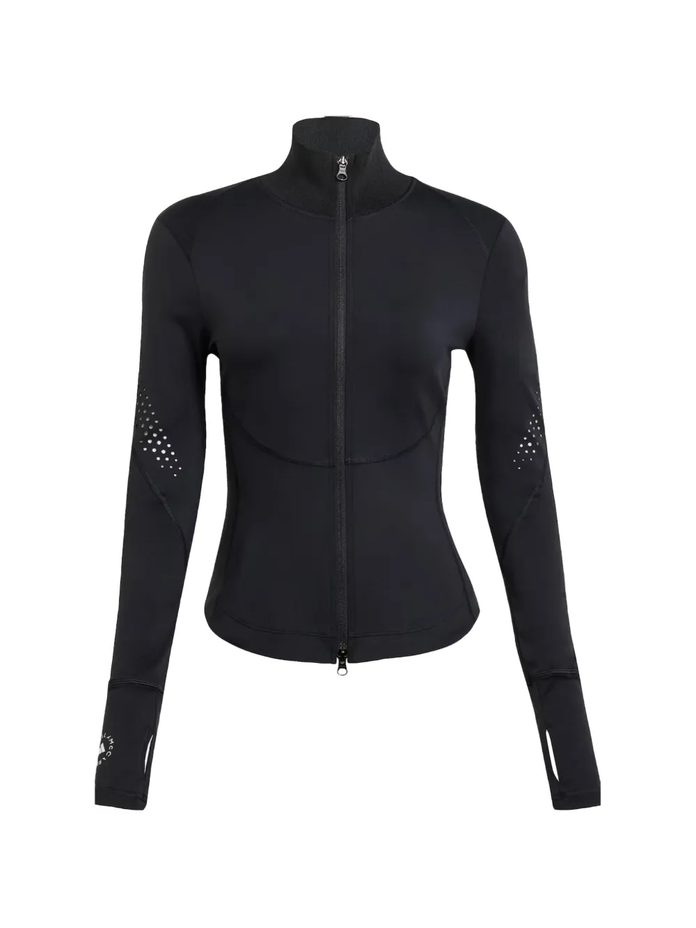 adidas perforated-detail zip-up training midlayer - Schwarz