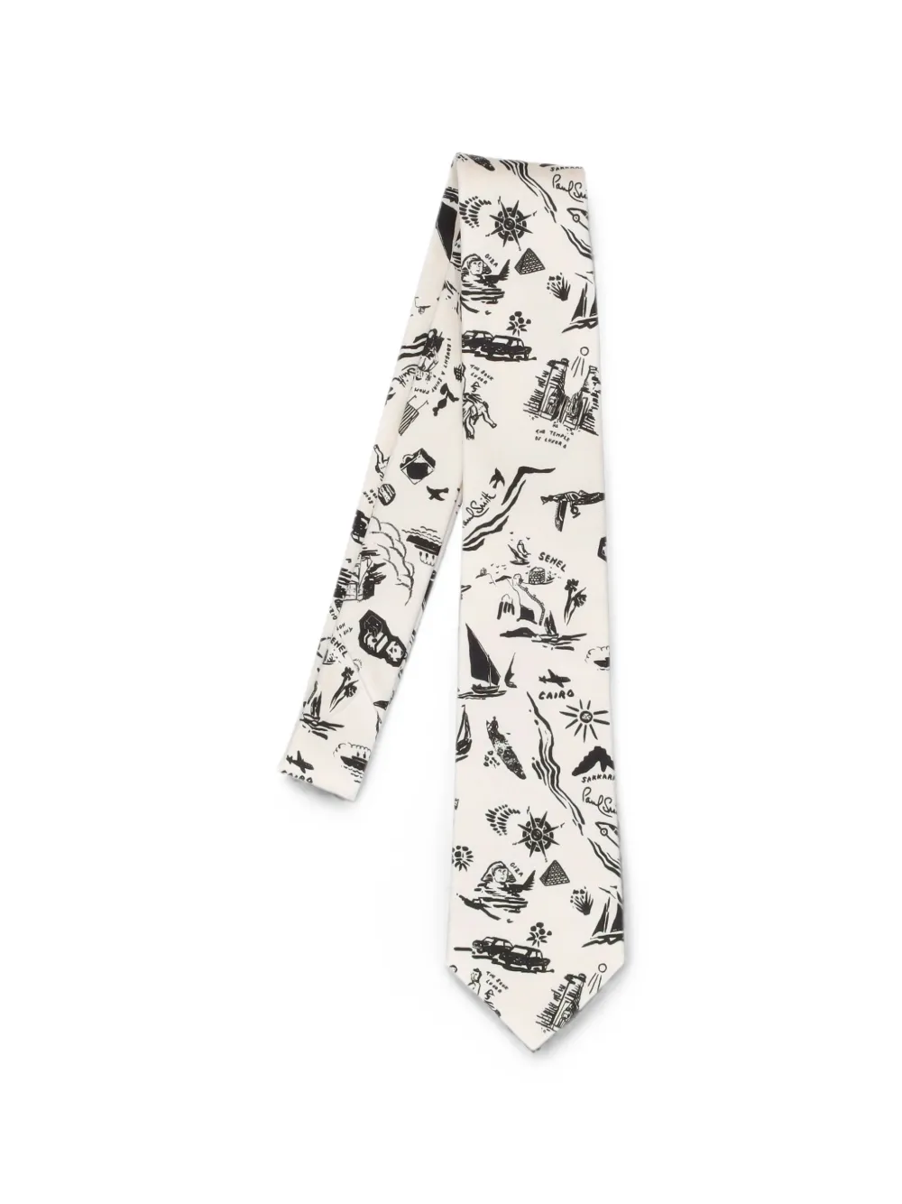 Paul Smith Travel Stories-print tie - Toni neutri