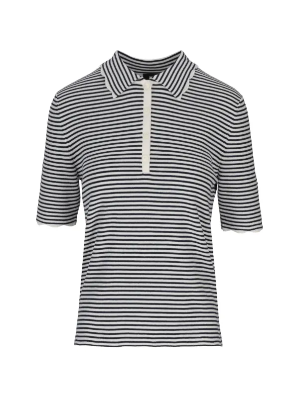 Paul Smith Knitted Stripe Polo in White