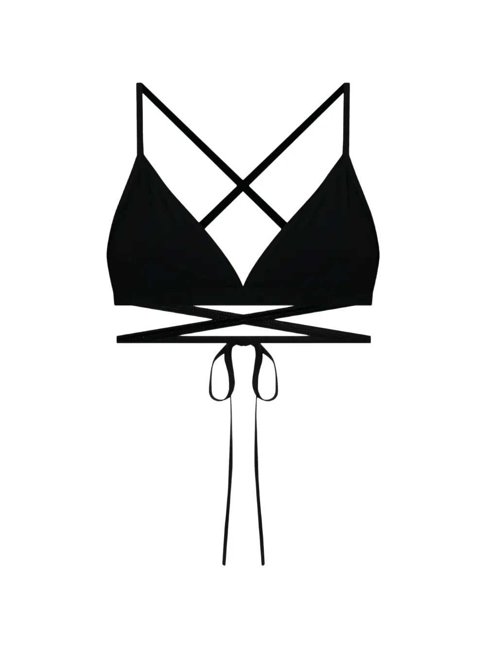 ISABEL MARANT Solange wrap-around bikini top - Nero