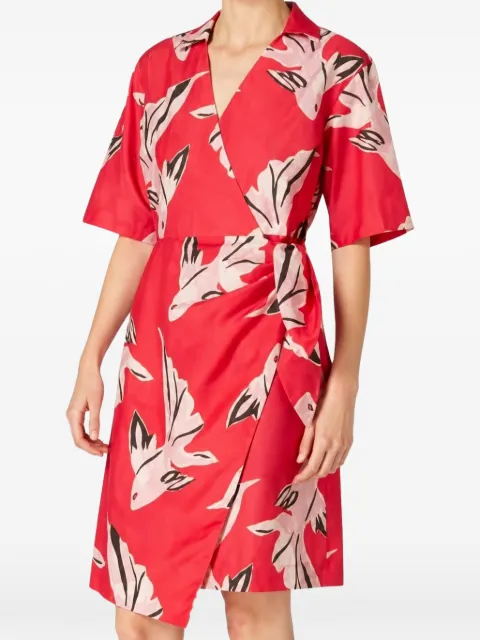 Paul Smith graphic-print wrap mini dress