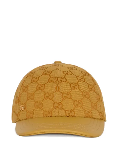 Gucci GG-canvas leather-trim baseball hat