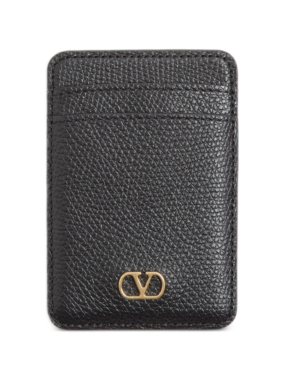 Valentino Garavani Portacarte VLogo Signature in pelle - Nero