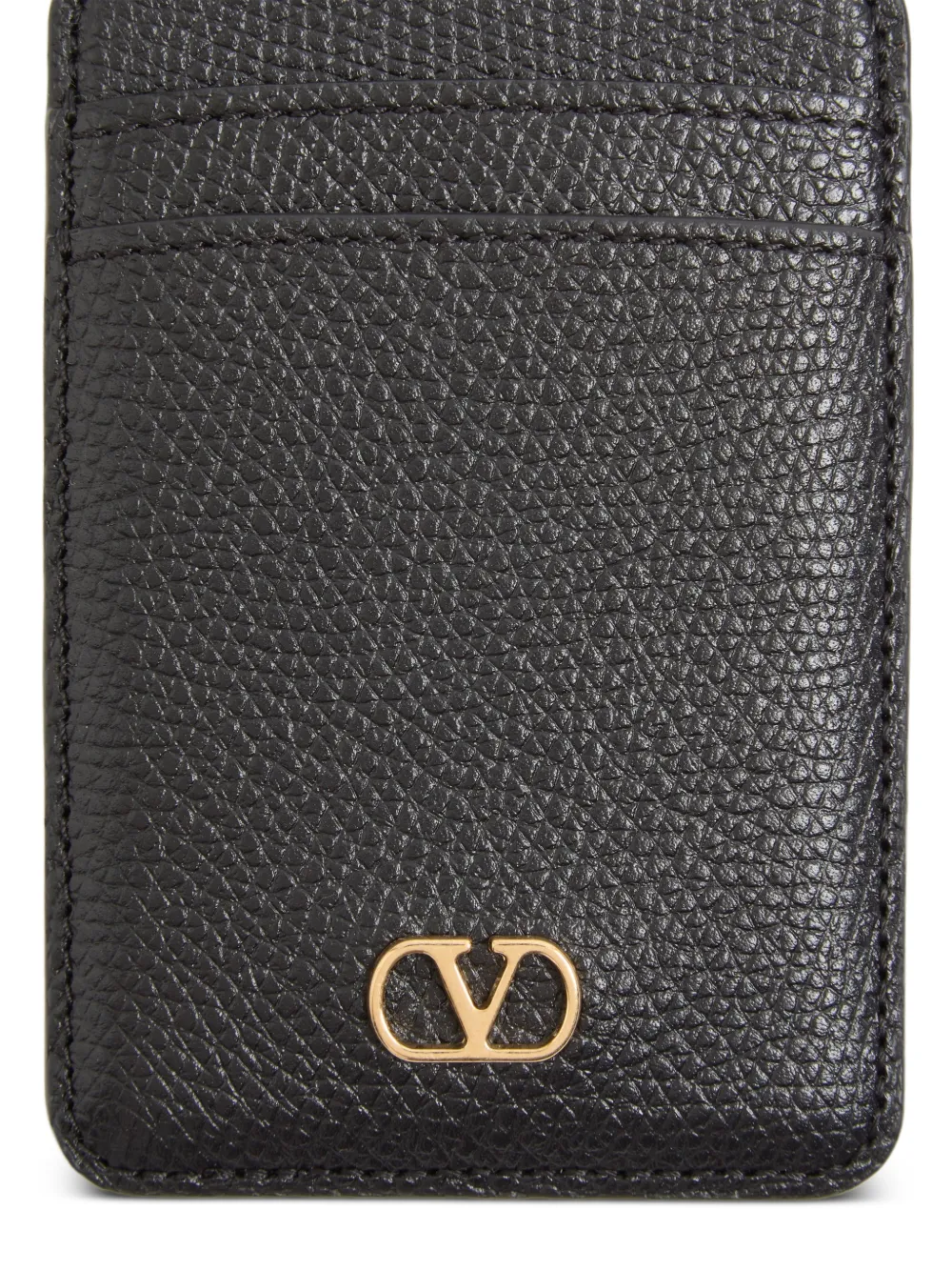 Valentino Garavani VLogo Signature leren pasjeshouder Zwart