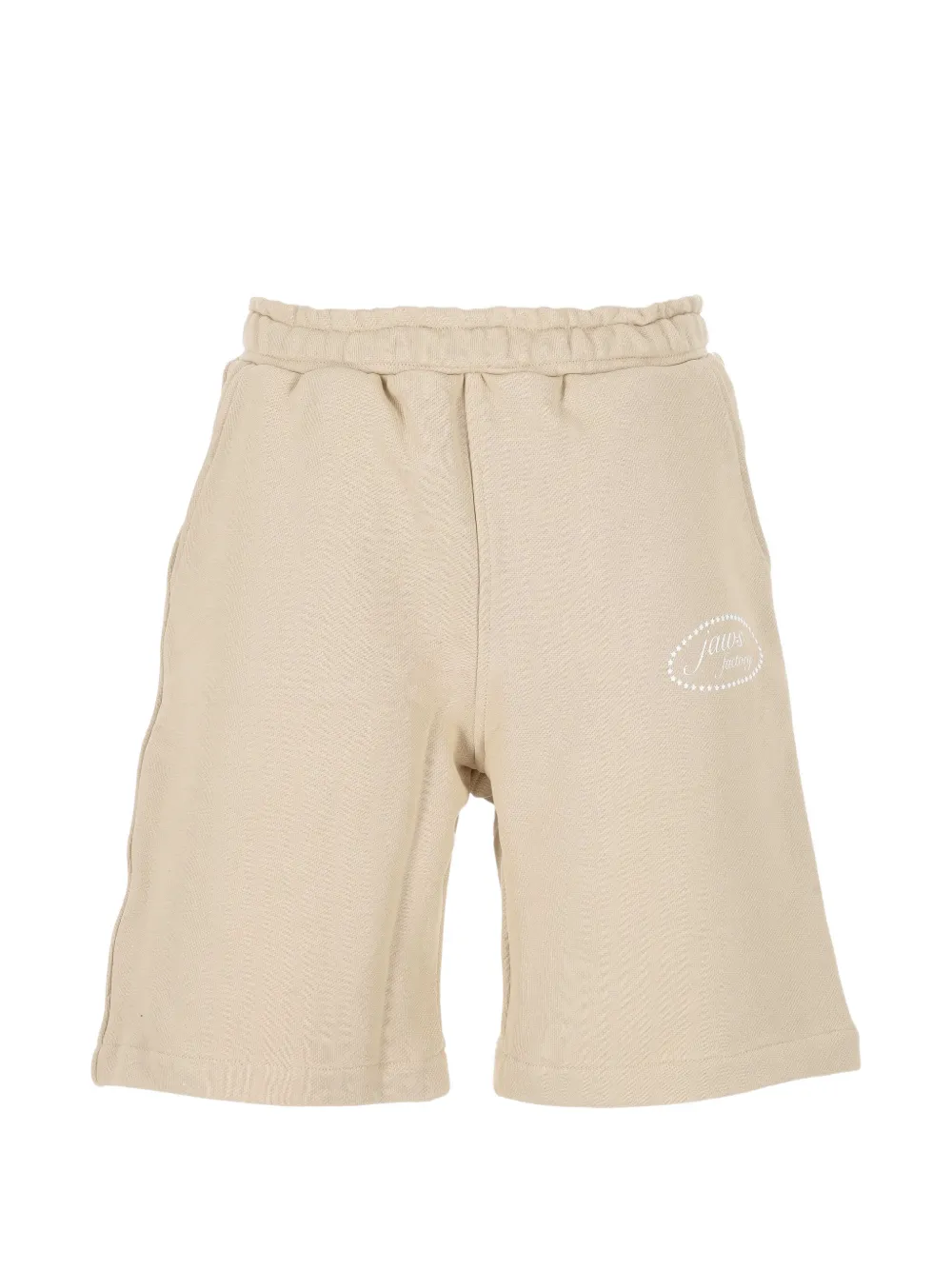 Jaws Scomodi logo-print elasticated-waist shorts - Toni neutri