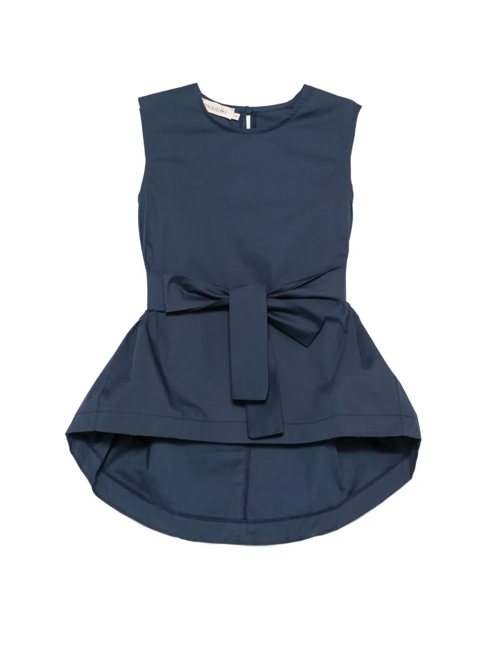 MOUTAKI sleeveless tie-fastening bouse - Blu