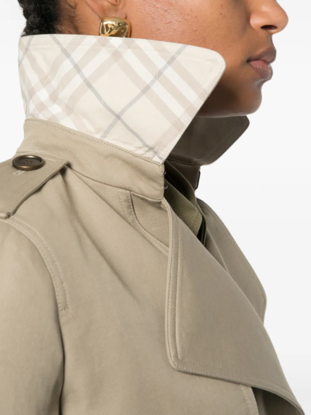 Burberry Jack met ceintuur Beige
