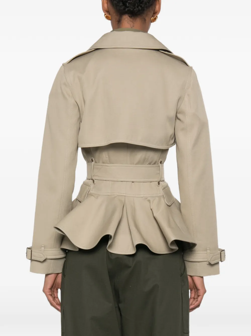 Burberry Jack met ceintuur Beige