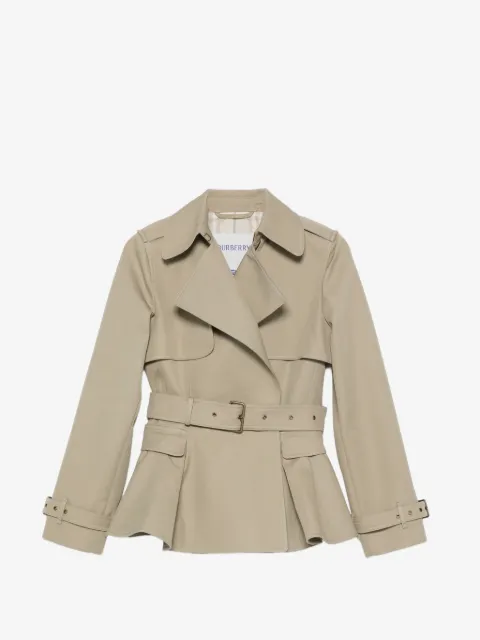 Burberry peplum-hem belted jacket