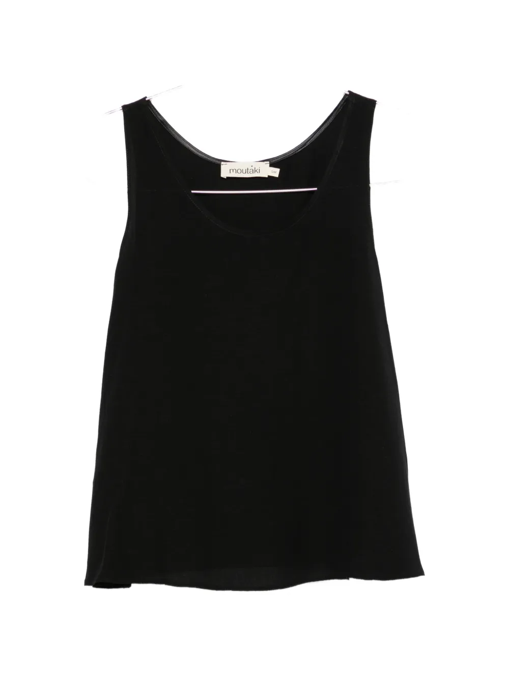 Moutaki Scoop-neck Sleeveless Blouse In Black