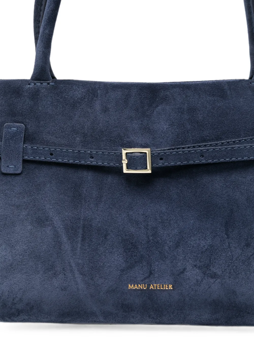 Manu Atelier Le Cambon East-West tas met gespdetail Blauw
