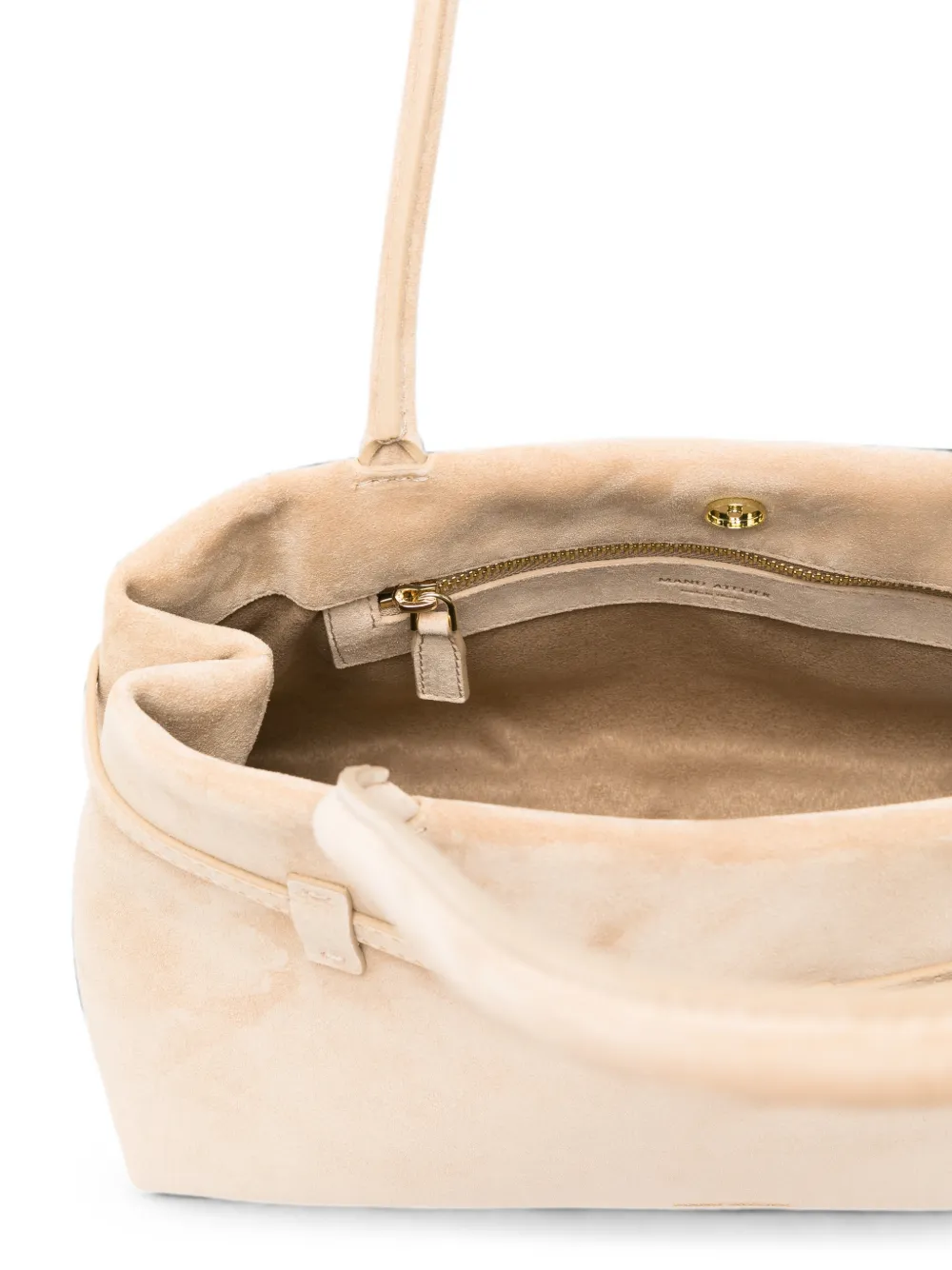 Manu Atelier Le Cambon East-West tas met gespdetail Beige