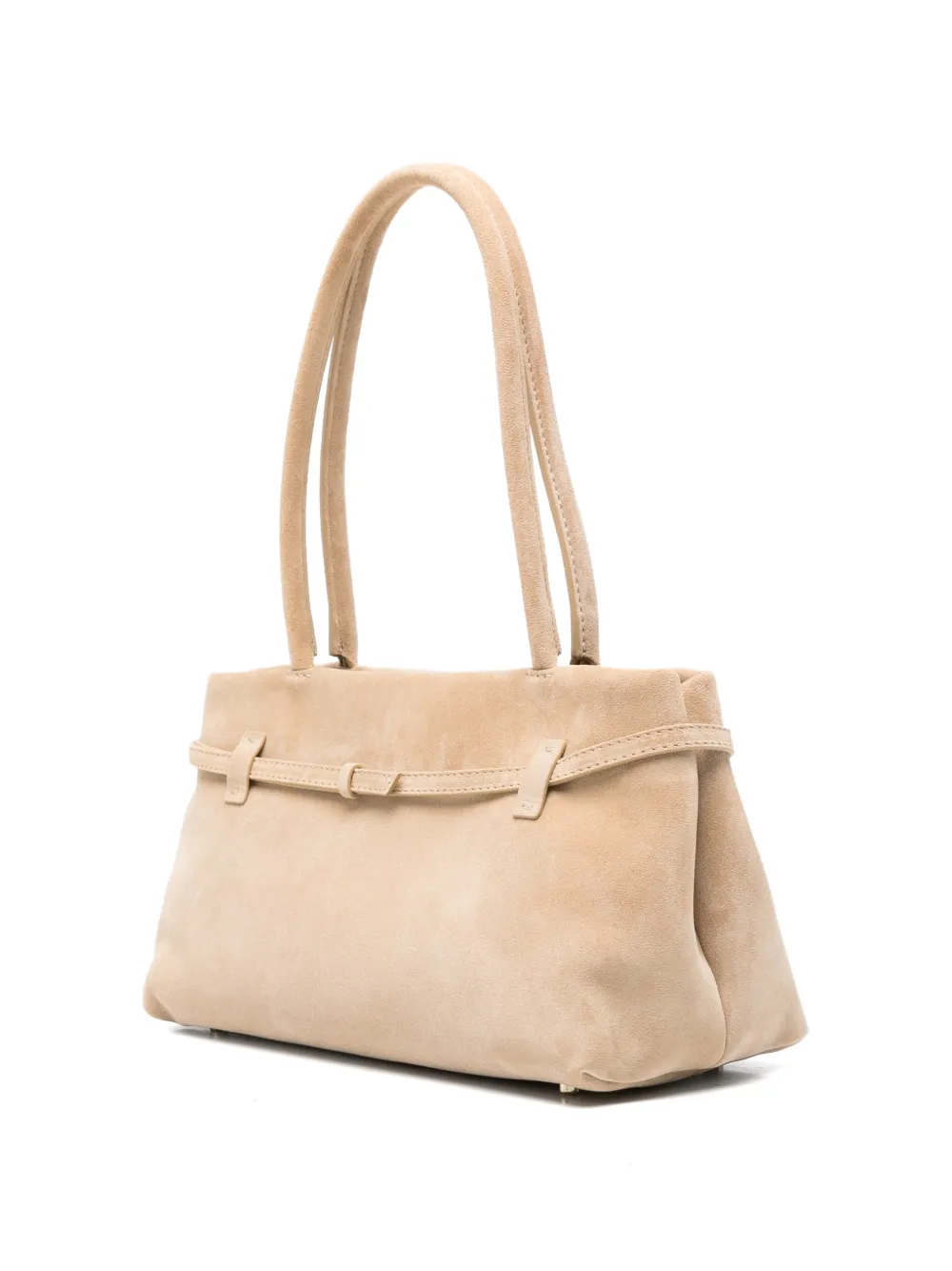 Manu Atelier Le Cambon East-West tas met gespdetail Beige