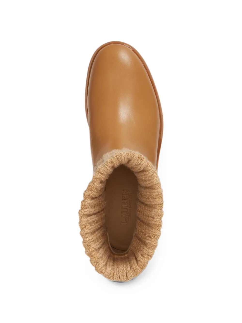 Lauren Ralph Lauren Kabelgebreide enkellaarzen met vlak Beige