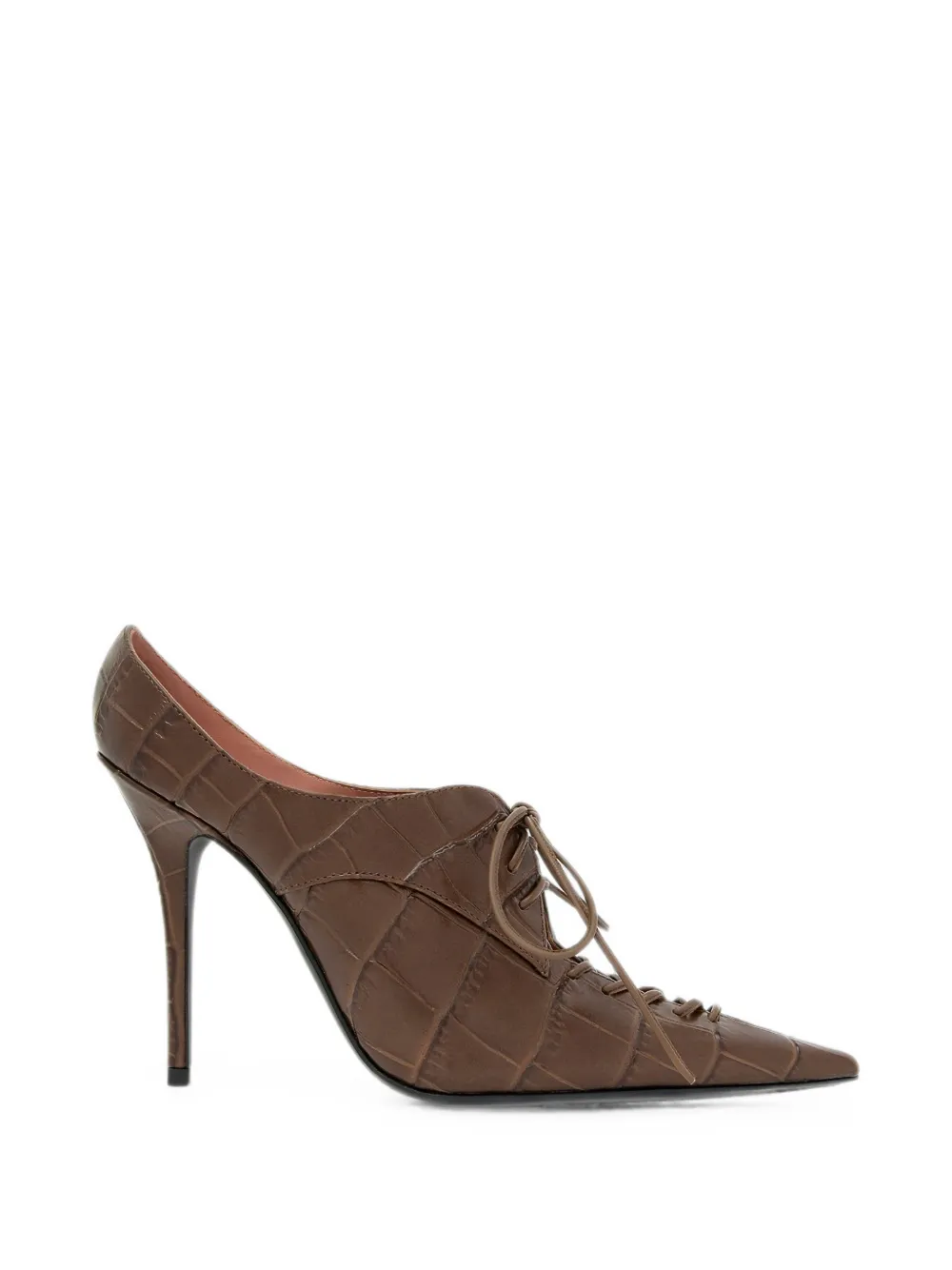 Amina Muaddi Kim mules - Marrone