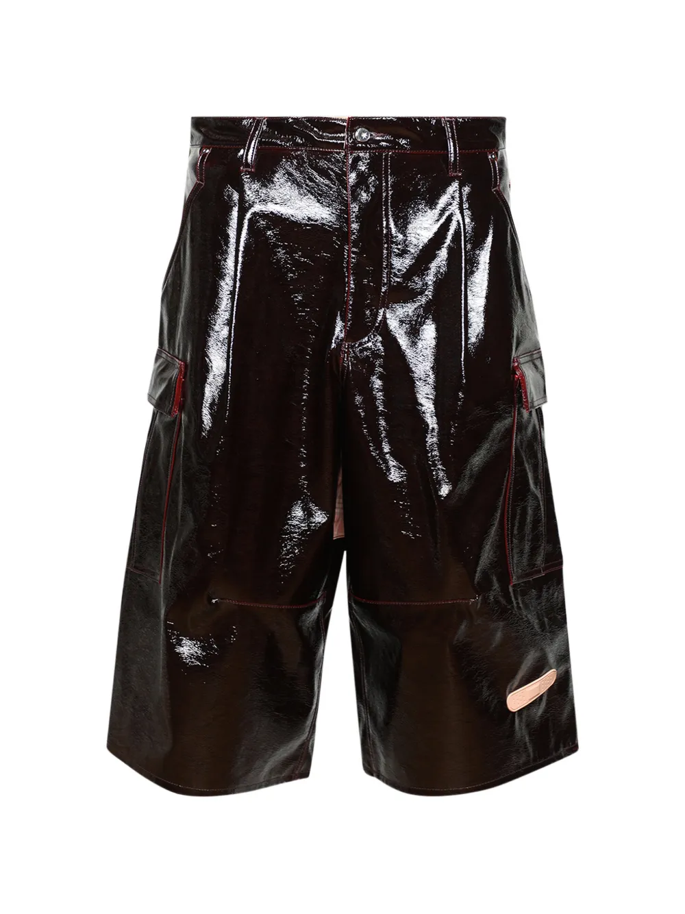 PDF glossy-finish cargo shorts - Braun