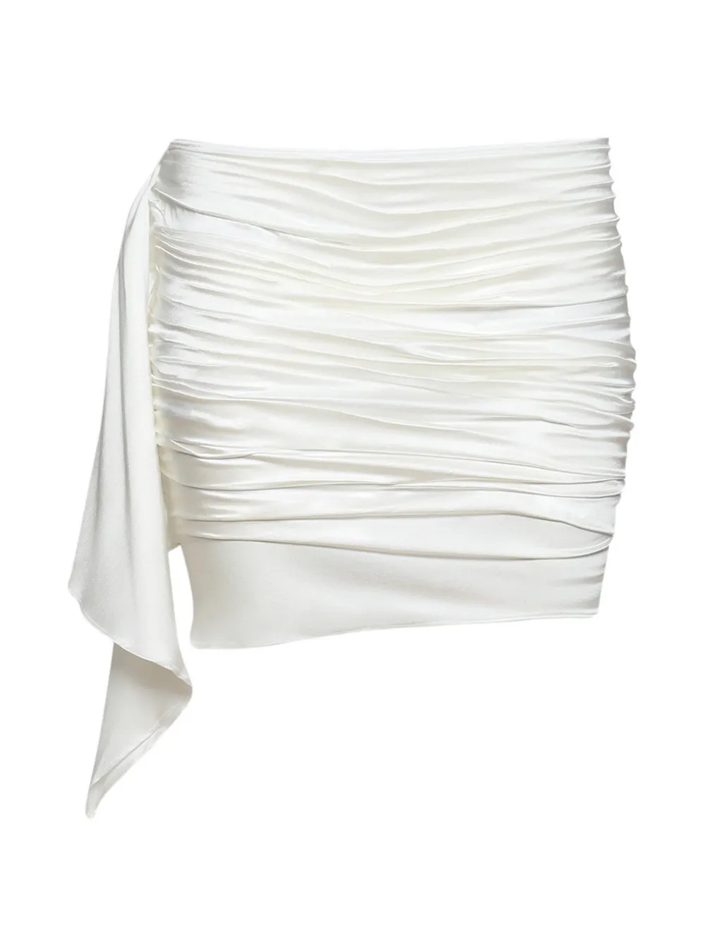 Di Petsa Lunar Draped Skirt In White