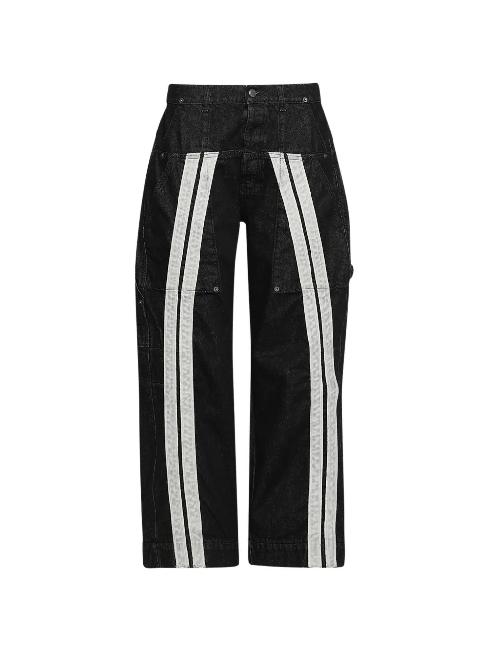 RIVINGTON ROI REBIS stripe-detail jeans - Schwarz