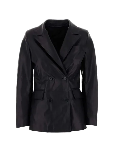 Santoro double-breasted leather blazer